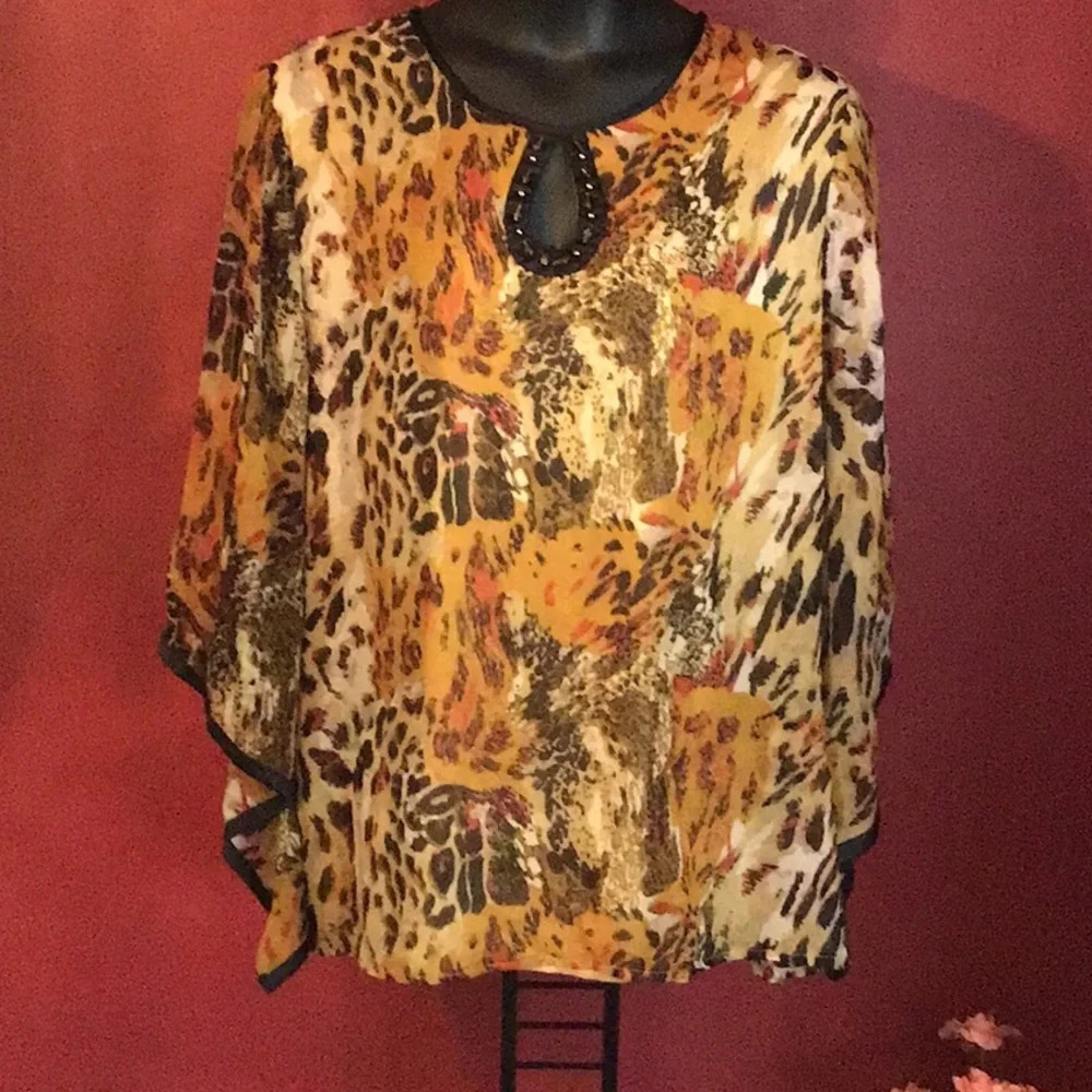 DIVA COLLECTION ANIMAL PRINT TUNIC SIZE 3X